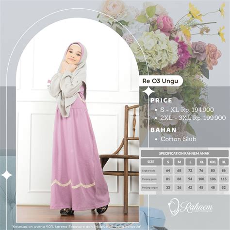 Jual Gamis Anak Rauna Re 03 Fashion Muslim Anak Terbaru 2022 Shopee