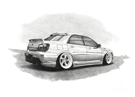 Easy Subaru Wrx Drawing Subaru Wrx Drawing By Andrey Poletaev