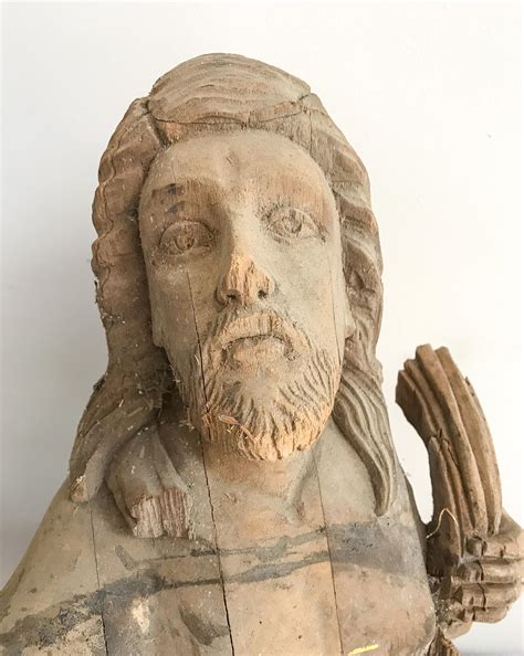 Large 20th Century Carved Wooden Figure Of Christ Uk