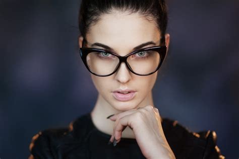 Looking At Viewer Face Portrait Women Glasses Maxim Maksimov Alla