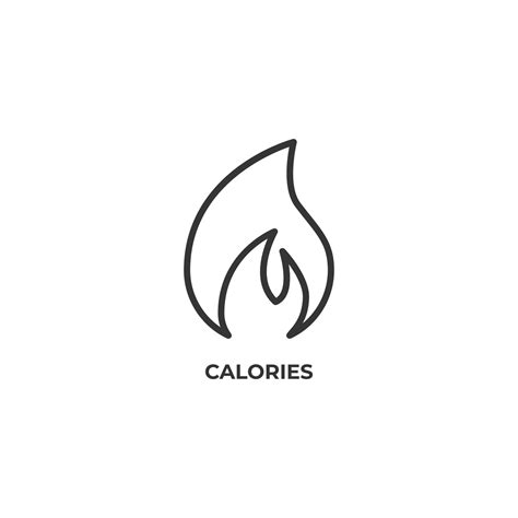 Vector Sign Of Calories Symbol Is Isolated On A White Background Icon