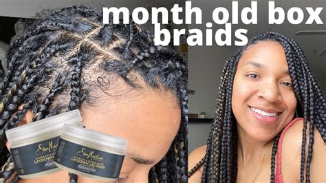 How To Revive Old Frizzy Box Braids Ft Shea Moisture Laydown