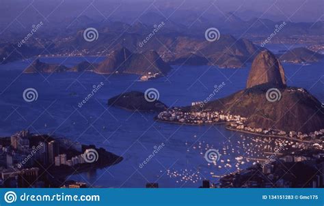 Brazil Panorama Of Rio De Janeiro City From Corcorvado Stock Image
