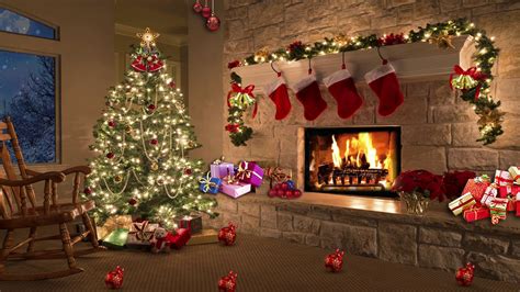 36 Christmas Fireplace Comfort Wallpapers Wallpaperboat