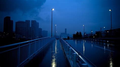 Sidewalk Bridge With Lights Hd Dark Aesthetic Wallpapers