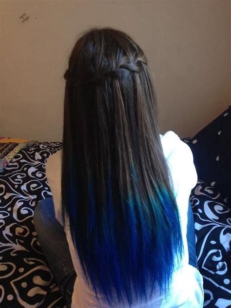 This conditioner ($10.40 on amazon) has tons and tons of reviews about how since using olaplex, my hair is stronger and much healthier. Royal Blue Dip Dyed Hair | dip dyed waterfall braid | All ...