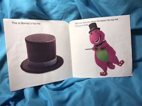 Vintage Barney The Purple Dinosaur Children Book About Hats Not Sold