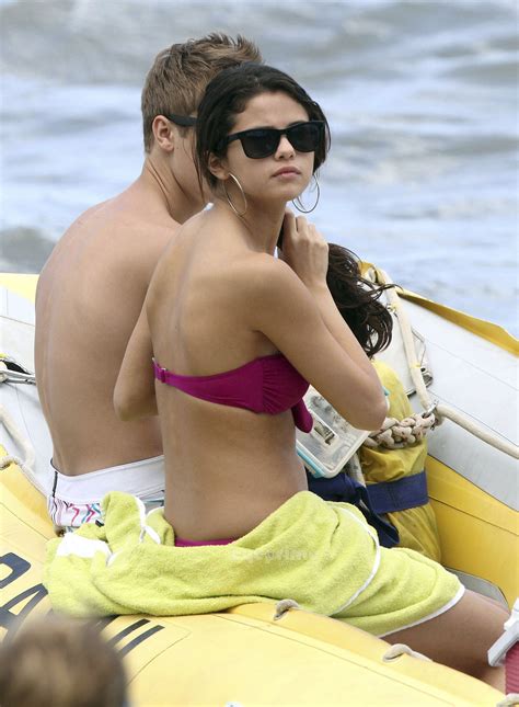 Selena Gomez In A Bikini On The Beach In Maui With Justin Bieber
