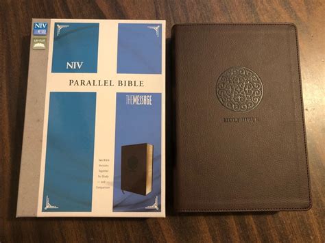 Personalized Niv And The Message Parallel Bible Brown Leathersoft