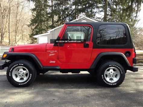 As spec'd payload capacity (pounds). 2000 Jeep wrangler sport specs