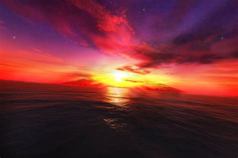 Sunset HD image | Sunset images, Red sunset, Sunset