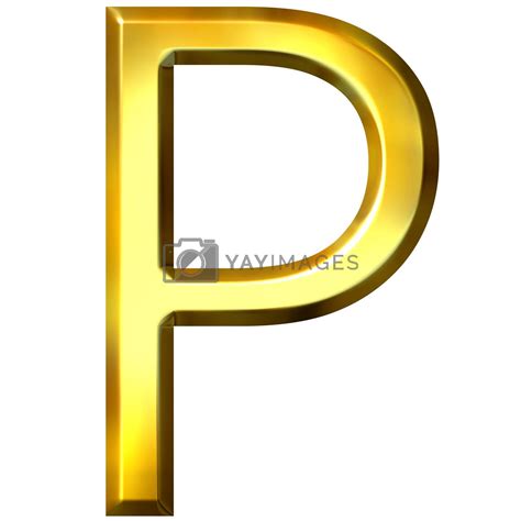 3d Golden Letter P By Georgios Vectors And Illustrations Free Download