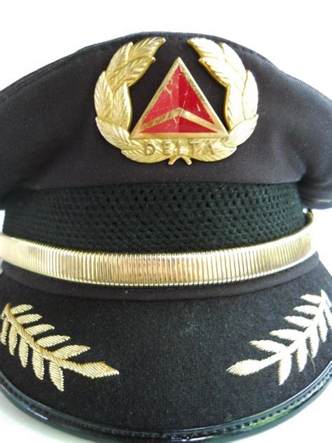 Delta Airlines Pilot Hat Cap Premier Hat Co Delta Hat Badge Usa Sz 7