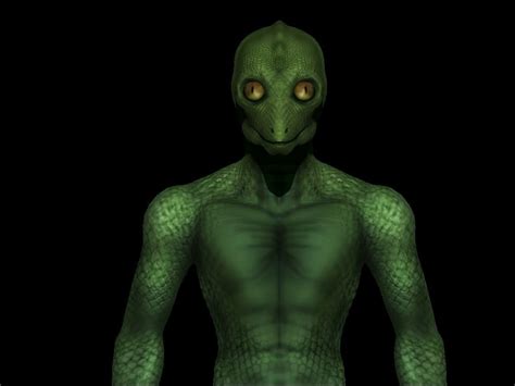 Reptilian Alien Classic Lizard Man 3d Asset