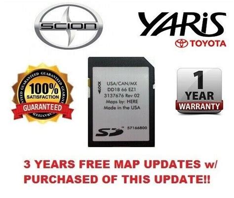 Newest Toyota Yaris Sd Card Map For Usa Can Dd1b 66 Ez1 Ptmzd 1m160