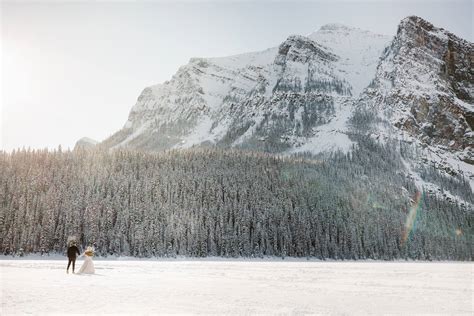 Fairmont Chateau Lake Louise Wedding Photography In Winter Film And Forest