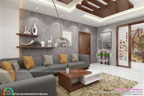 Posh Living Room Interior Kerala Home Design And Floor Plans 8000