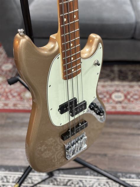 Fender Player Mustang Bass Pj Firemist Gold 2023 Ebay