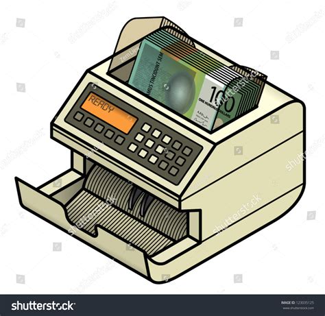 Bank Note Money Counting Machine Loaded Stock Vector Royalty Free