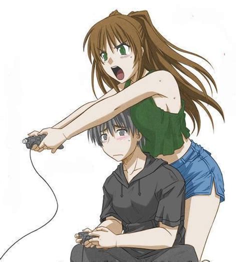 Anime Couple Playing Video Games D Anime Couples Playing Video