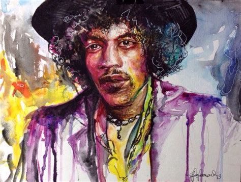 Jimi Hendrix Watercolor Original Painting On Etsy 60000 Abstract