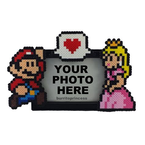 Mario And Princess Peach Picture Frame Couples Picture Frame Etsy