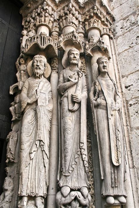 Jamb Statues At Chartres Cathedral Jamb Statues From Chartres