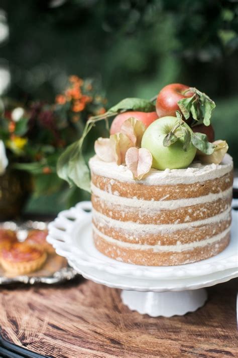 Elegant Naked Cake Topped With Fresh Fruit Birthday Cake For Women