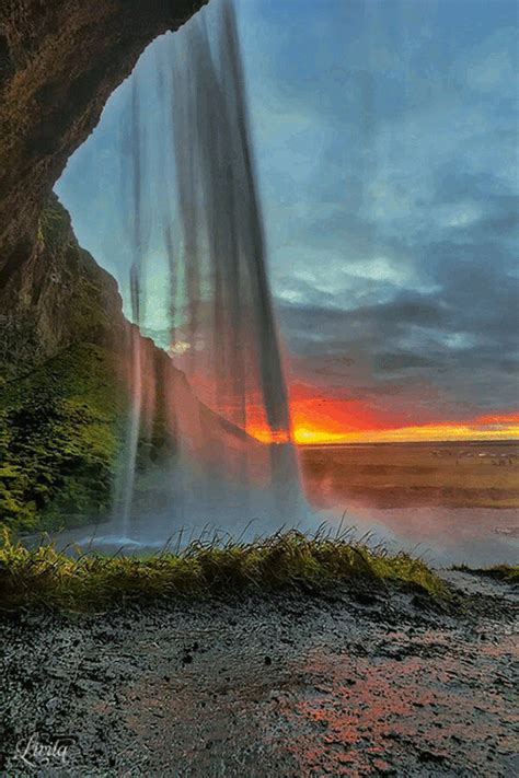 Animated Gif And Beauty K P Beautiful Waterfalls Beautiful Sunset Beautiful World Beautiful