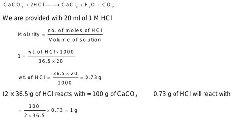 40 Consider The Reaction Caco32hcl L 》cacl2co2h2o Lwhat Mass Of Caco3 Is Required To