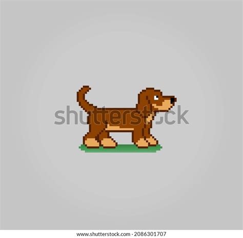 8 Bit Pixel Beagle Dog Animal Stock Vector Royalty Free 2086301707