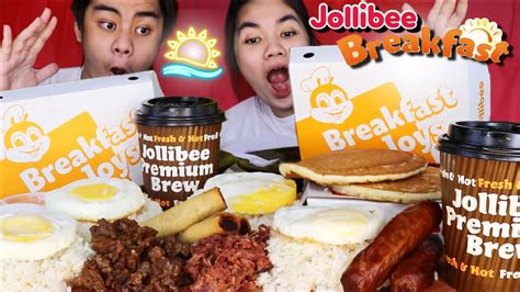 Jollibee Breakfast Joys Meal Mukbang Pinoy Mukbang Youtube
