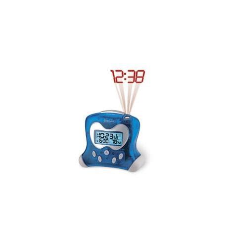 Oregon Scientific Rm313pna Self Setting Projection Alarm Clock With Indoor Thermometer Blue