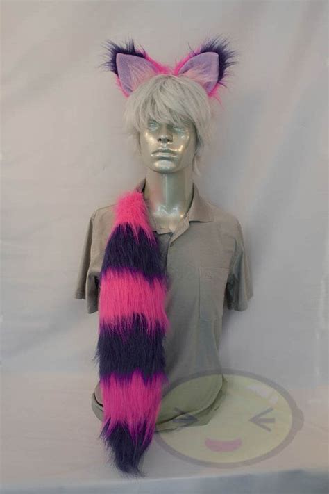 Pawstar cheshire cat furry tail costume. Fluffy Cheshire Cat Ear and Tail Set Cosplay, Accessories ...