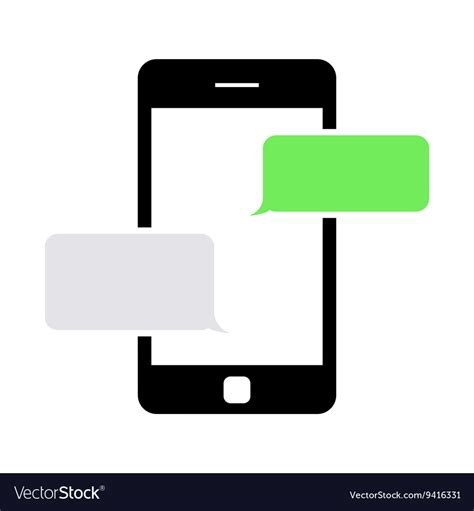 Black Text Messaging Icon Royalty Free Vector Image