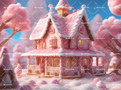 Pink Gingerbread Houses For Commercial Use Etsy