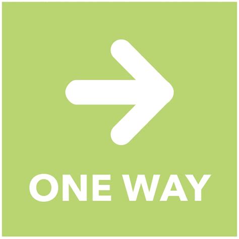 One Way Arrow Right Floor Graphic 200x200mm Covid Safety Sign