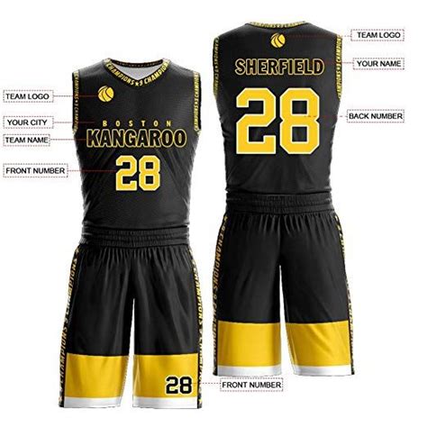 Basketball jersey men basketball match suit customization customized women's and youth basketball jersey breathless sleeveless. Custom Black and Yellow Basketball Jersey Design Stitched ...