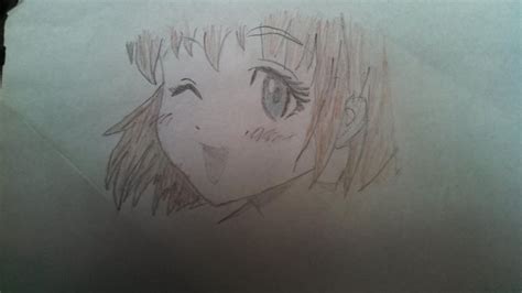 Winking Anime Girl By Jkhorse72809 On Deviantart