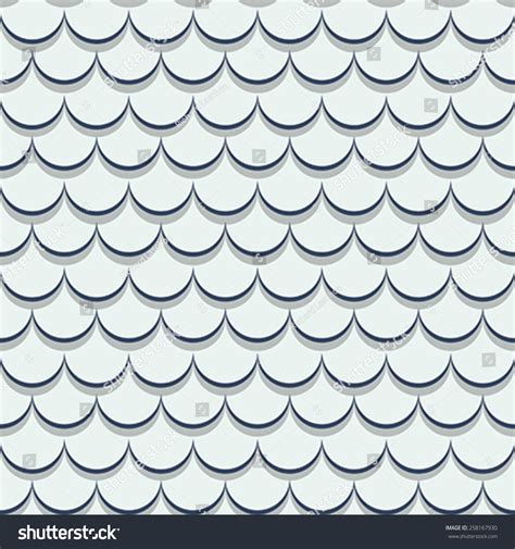 Roof Tiles Seamless Pattern Design Stock Vector Illustration 258167930