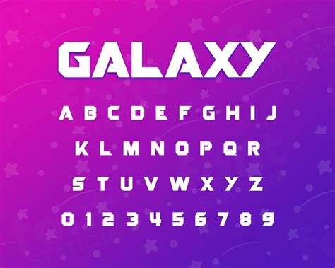 Galaxy Font Galaxy Svg Cricut Silhouette Font Astronomy Stars Letters