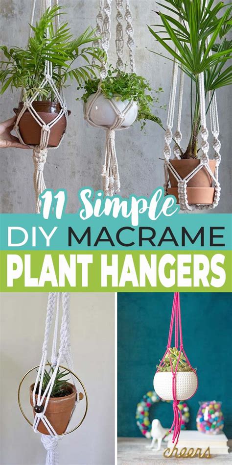 11 Simple Diy Macrame Plant Hanger Tutorials The Budget Decorator