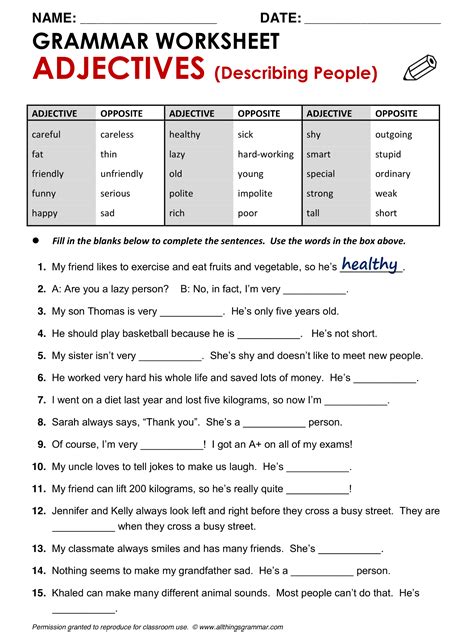 Esl Printable Grammar Worksheets Printable Word Searches