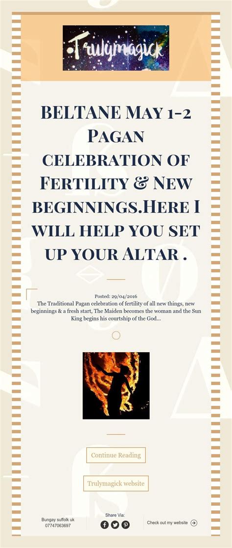 Beltane May New Beginnings Fertility Pagan Altar Celebration