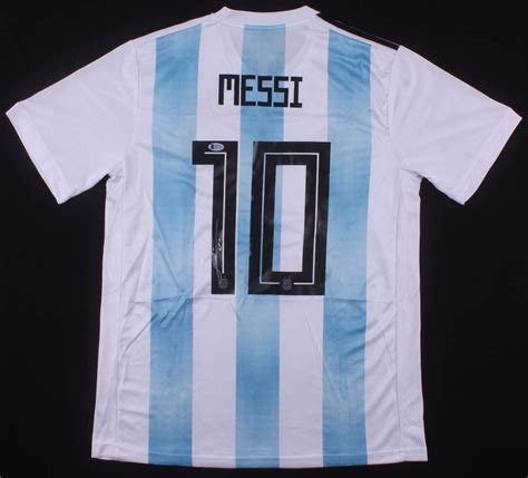 Lionel Messi Signed Argentina Adidas Jersey Inscribed Leo Beckett Coa Pristine Auction
