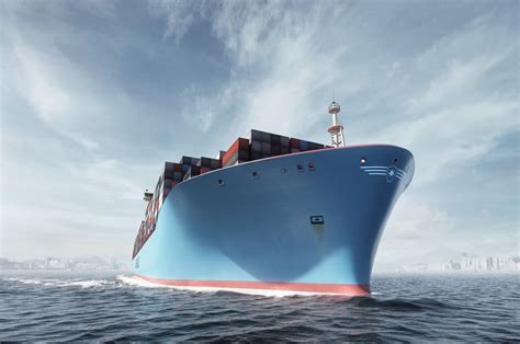 1125x2436 Resolution Blue And Red Boat Maersk Maersk Line