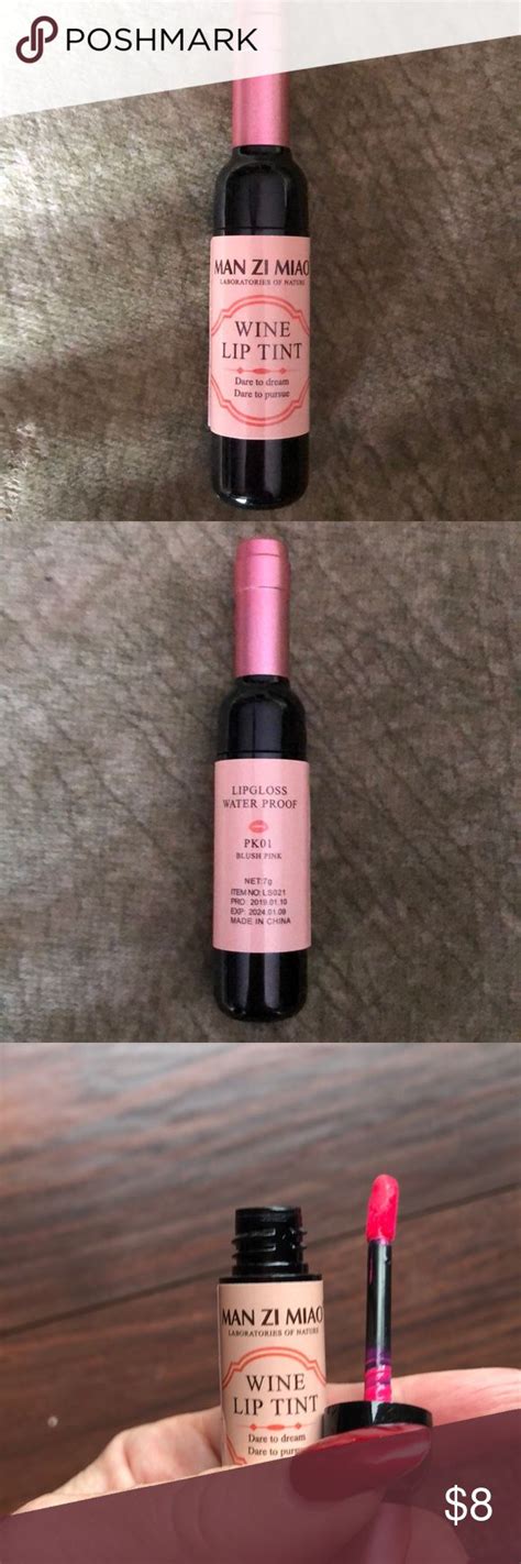 Nwot Wine Lip Tint Manzi Miao Pink Blush Lip Tint Wine Lips Wine Lip Tint