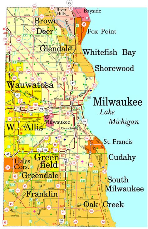 Milwaukee County Map