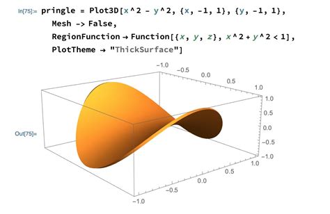 3d How Can I Plot A Function For Pringle Shape Stack Overflow