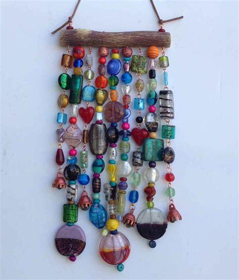 Glass Beaded Garden Art On Mesquite By Ltreatdesigns On Etsy Manualidades Jardinería